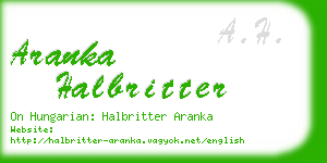 aranka halbritter business card